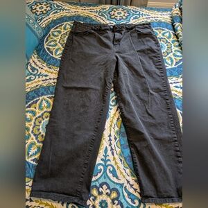 Eloquii Black Wide Leg Denim Jeans